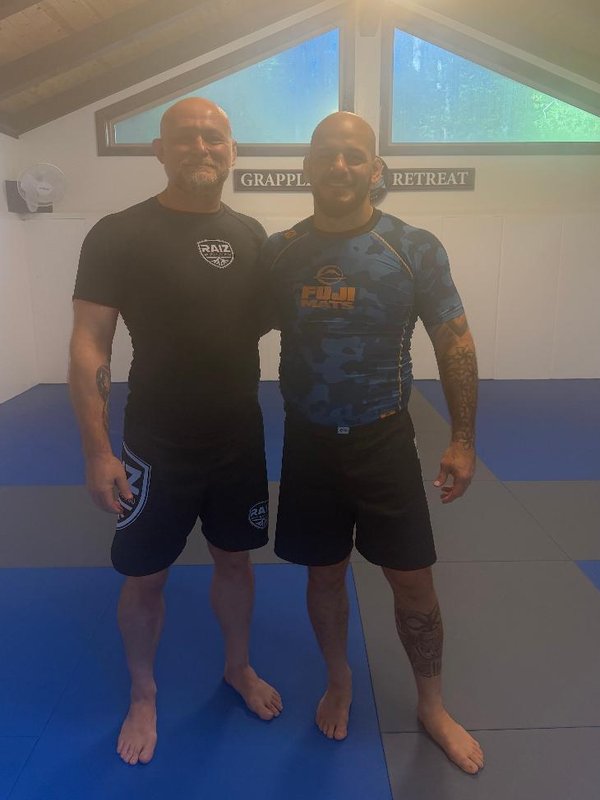 Coach Jason Hemphill with Xande Ribeiro